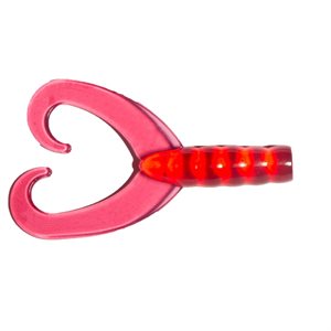 Grubs 3,5'' Red Fluo Double