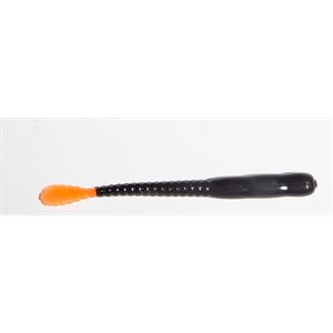 Finess Worm 4'' Black / Orange Tail