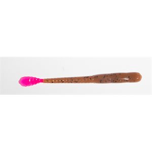 Finess Worm 4'' Pumpkinseed / Pink Tail